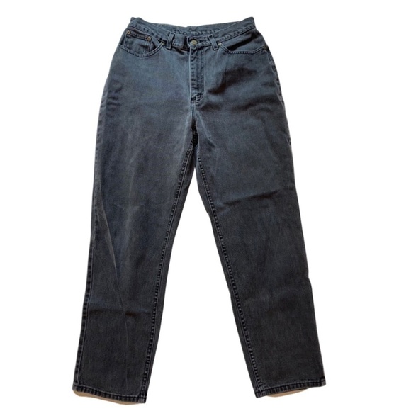 EUC LL BEAN WASHED BLACK HIGH WAIST JEANS SZ 30 - Picture 1 of 4